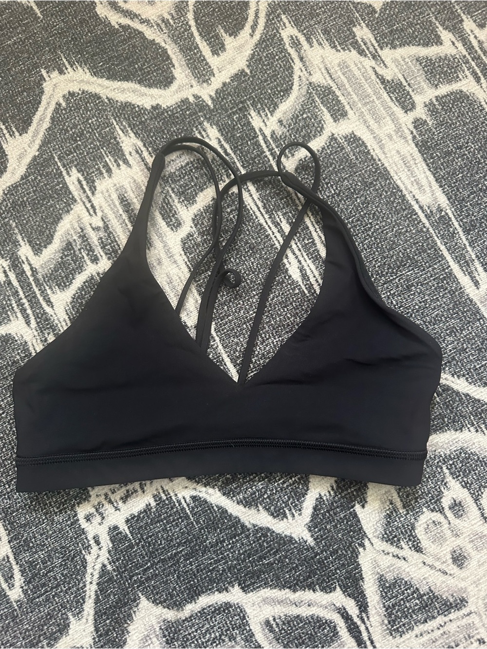 lululemon athletica Black Strappy V-Neck Sports Bra